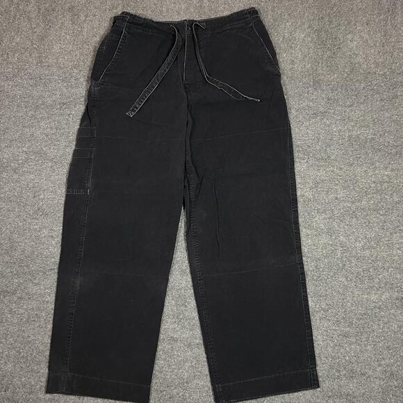 Abercrombie & Fitch Paratroops Cargo Pants Mens Small 32x29 Black Canvas Utility